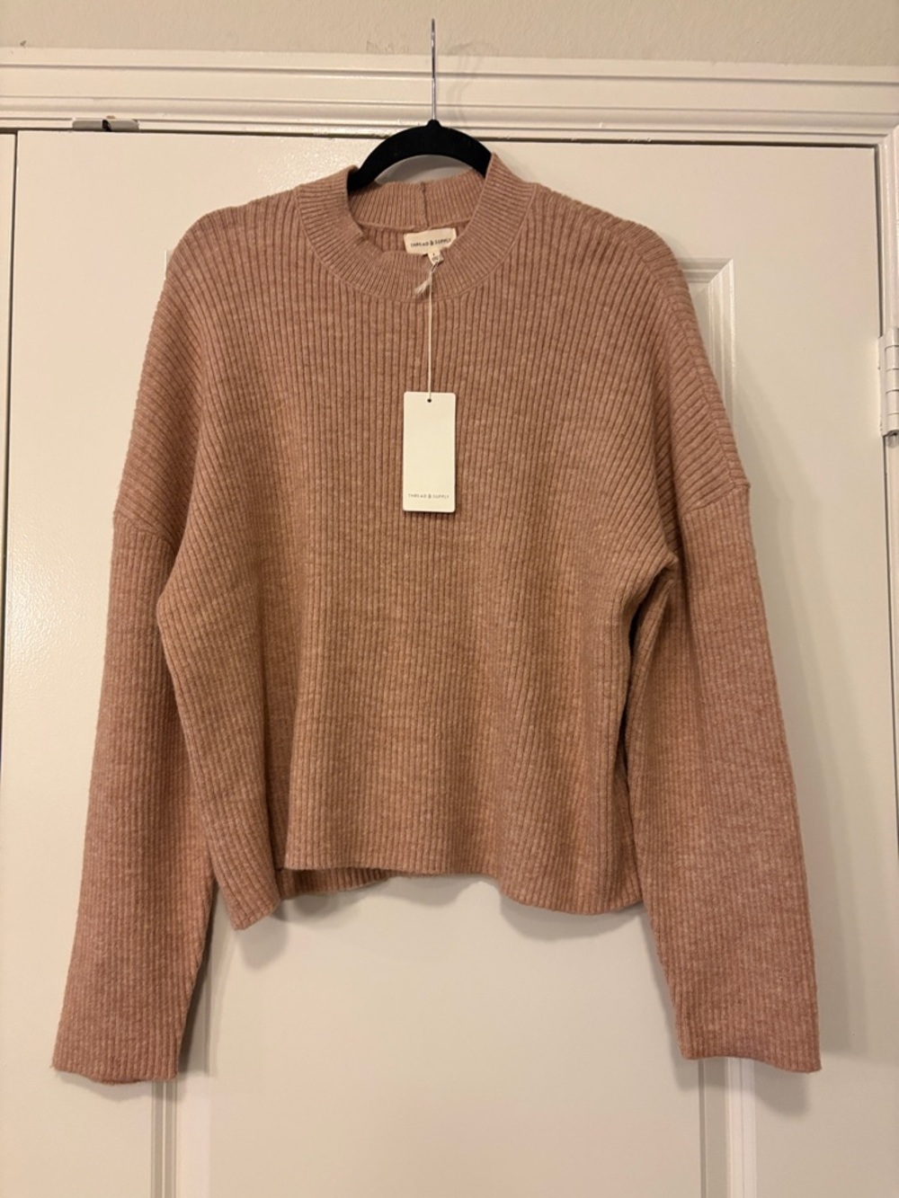 Thread & Supply Women's Crewneck Sweater in Blush Pink